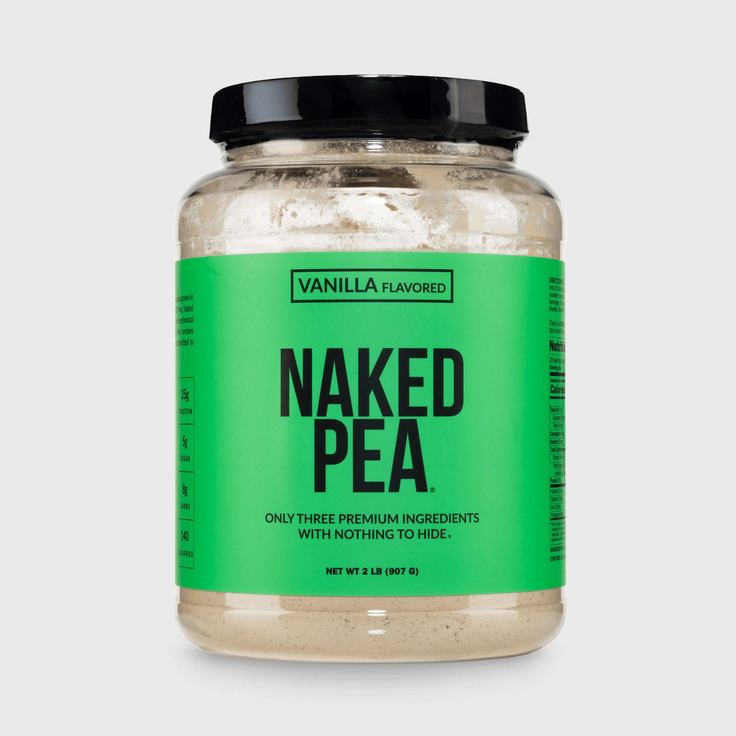 Vanilla Pea Protein Powder - Vanilla - Standard Size with a Smooth, Versatile Powder Format