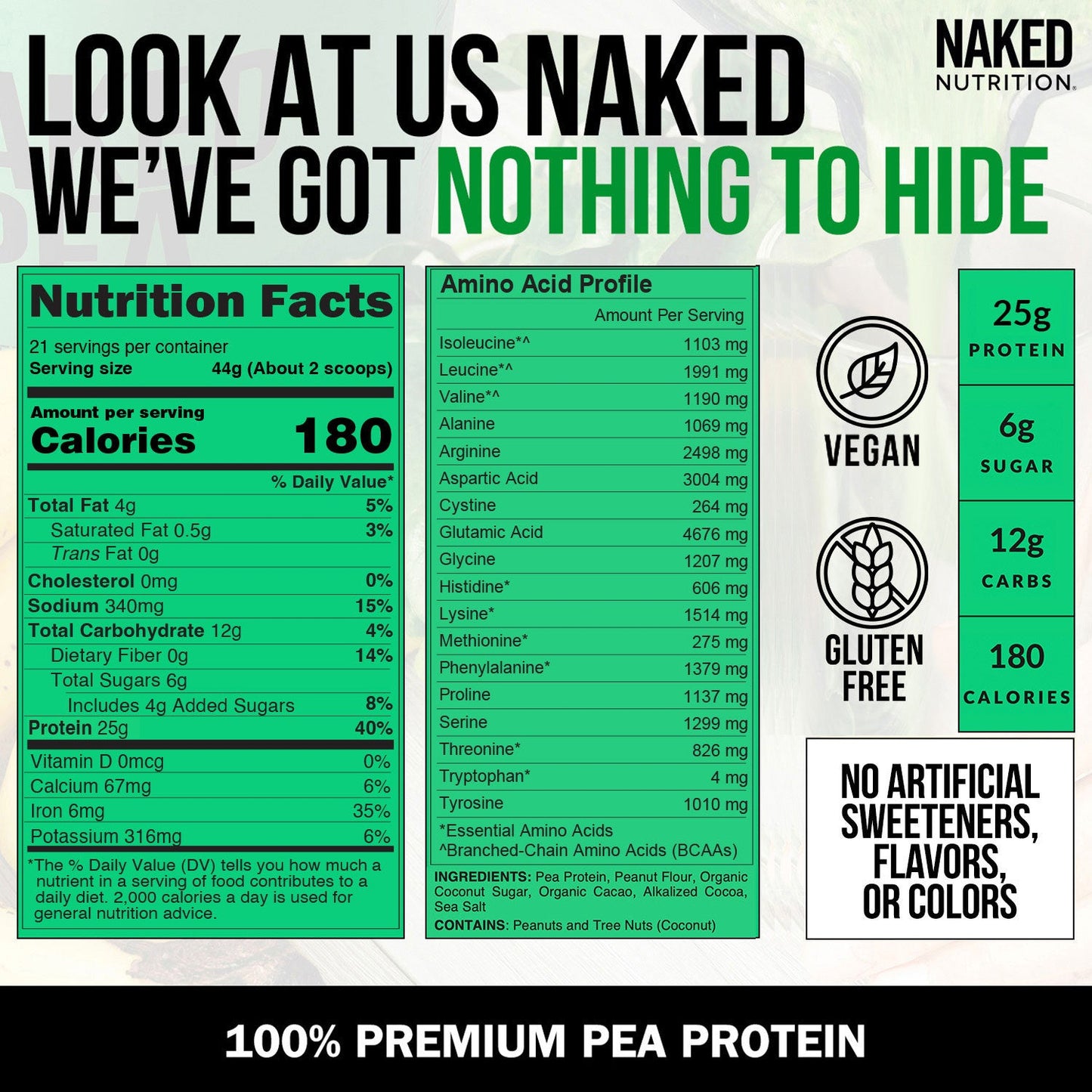 Chocolate Peanut Butter Pea Protein Powder - Chocolate PB - Chocolate Formula with a Smooth, Versatile Powder Format