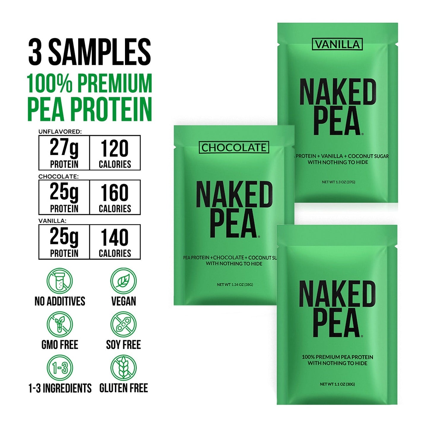 Vegan Protein Powder Sample Pack with a Smooth, Versatile Powder Format