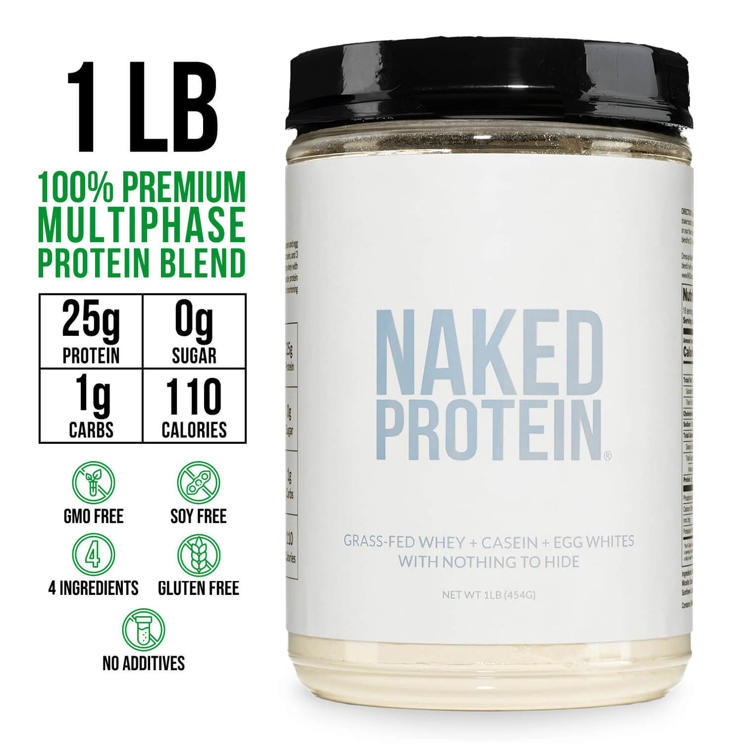Protein Powder Blend - 1LB Egg Whey & Casein Protein Blend - 1LB with a Smooth, Versatile Powder Format