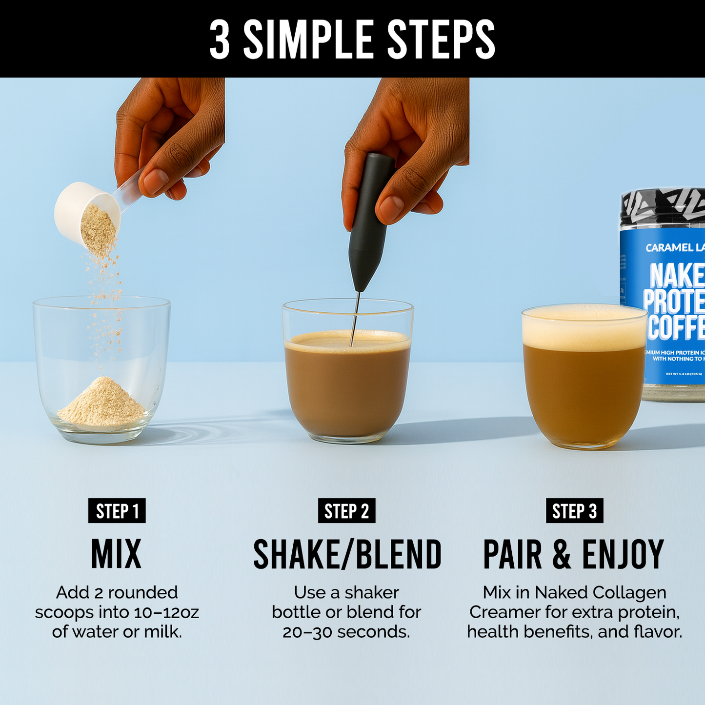 Caramel Latte Protein Iced Coffee - Caramel Latte Made for Refreshing Coffee Protein Drinks
