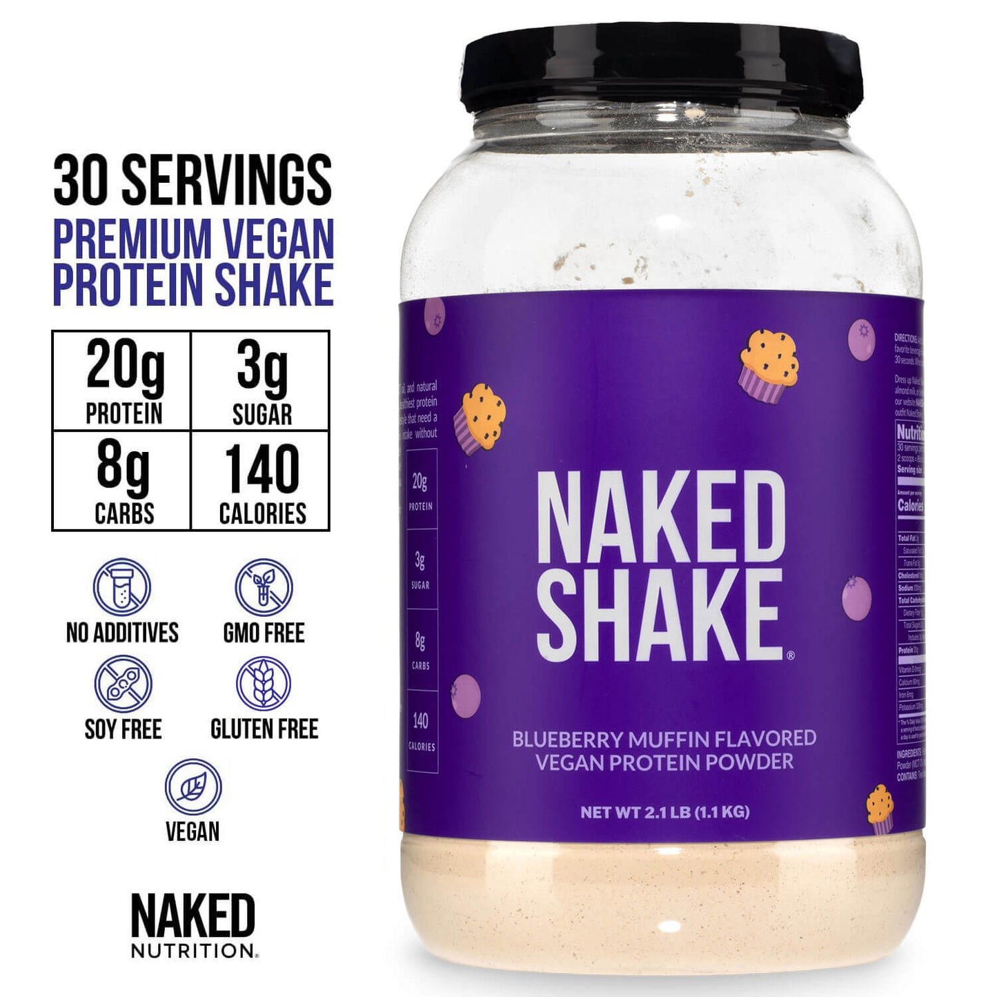 Blueberry Muffin Protein Shake - Blueberry Muffin Made for Flexible Nutrition Routines