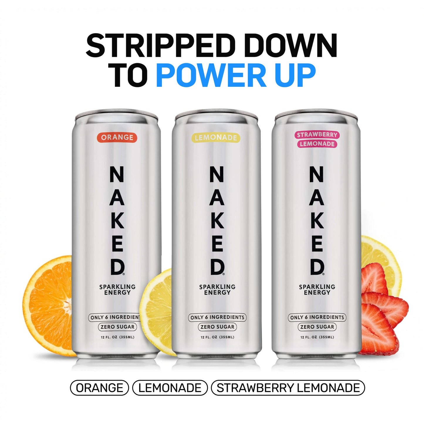 Lemonade Naked Sparkling Energy - Lemonade Made for Flexible Nutrition Routines