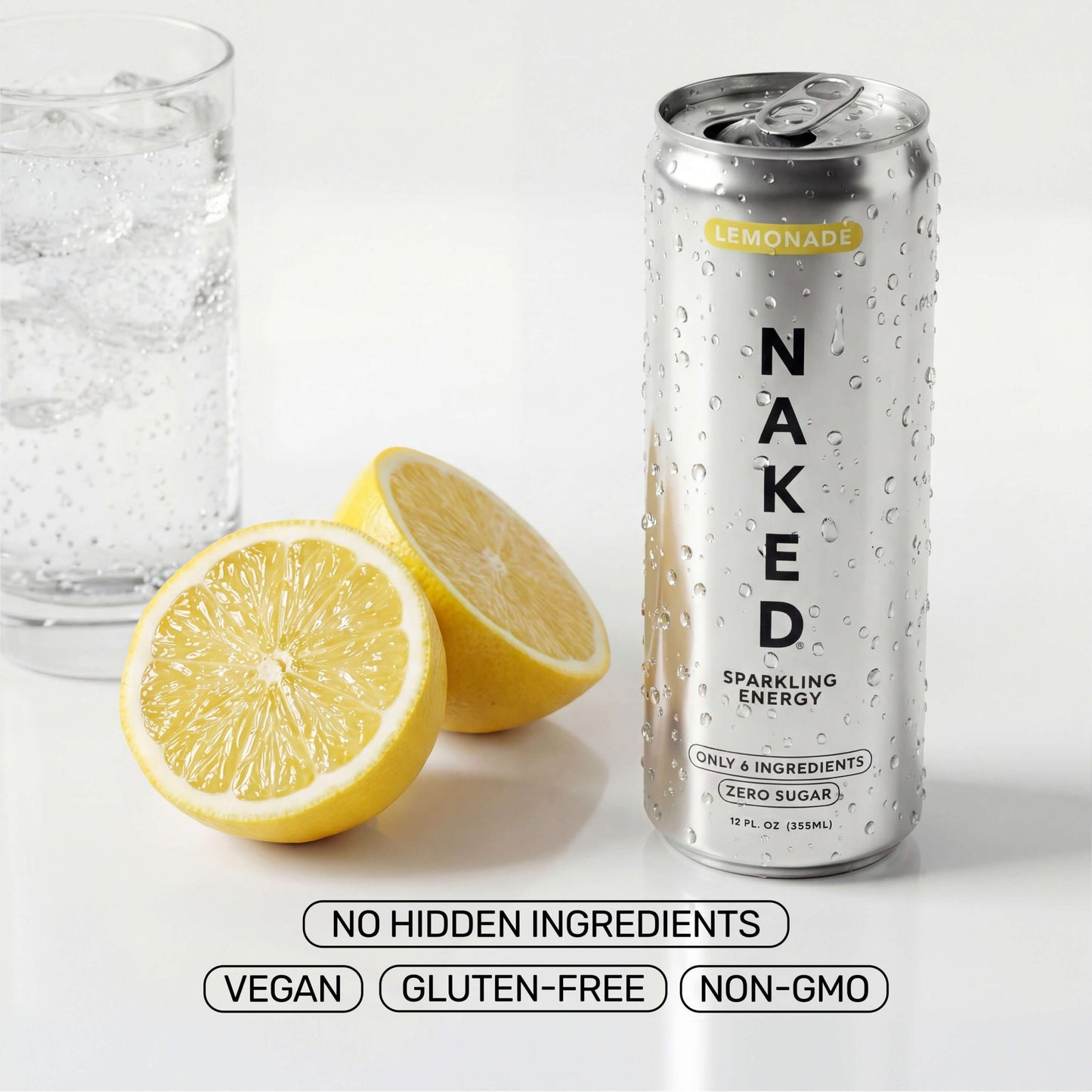 Lemonade Naked Sparkling Energy - Lemonade Made for Flexible Nutrition Routines