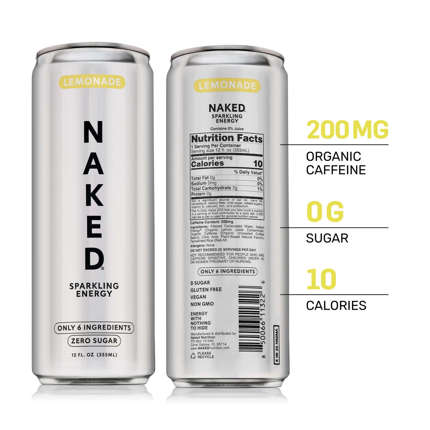 Lemonade Naked Sparkling Energy - Lemonade Made for Flexible Nutrition Routines