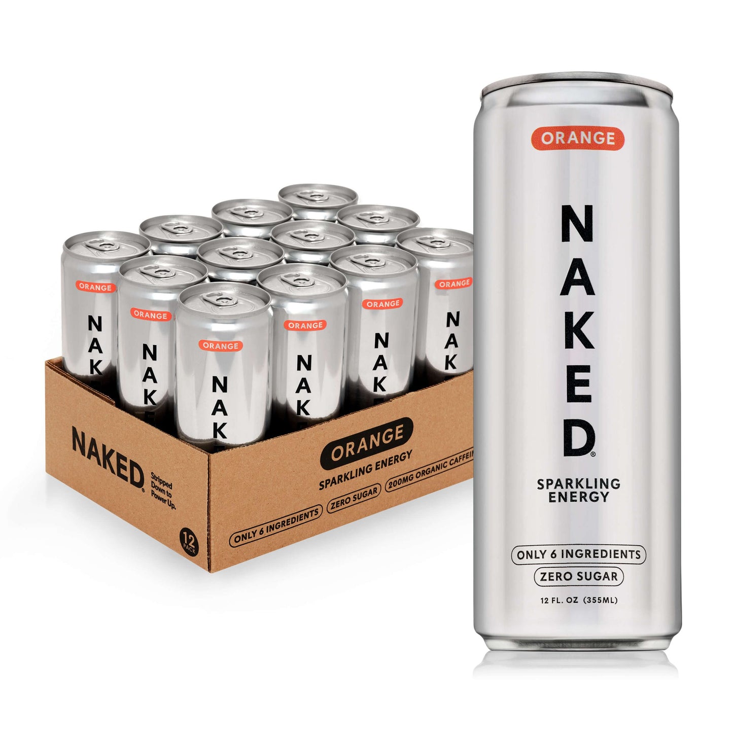 Orange Naked Sparkling Energy - Orange Made for Flexible Nutrition Routines