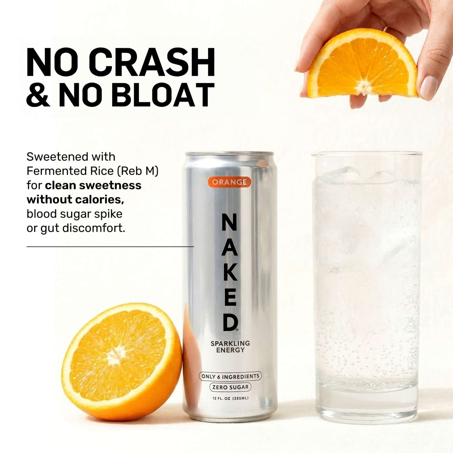 Orange Naked Sparkling Energy - Orange Made for Flexible Nutrition Routines