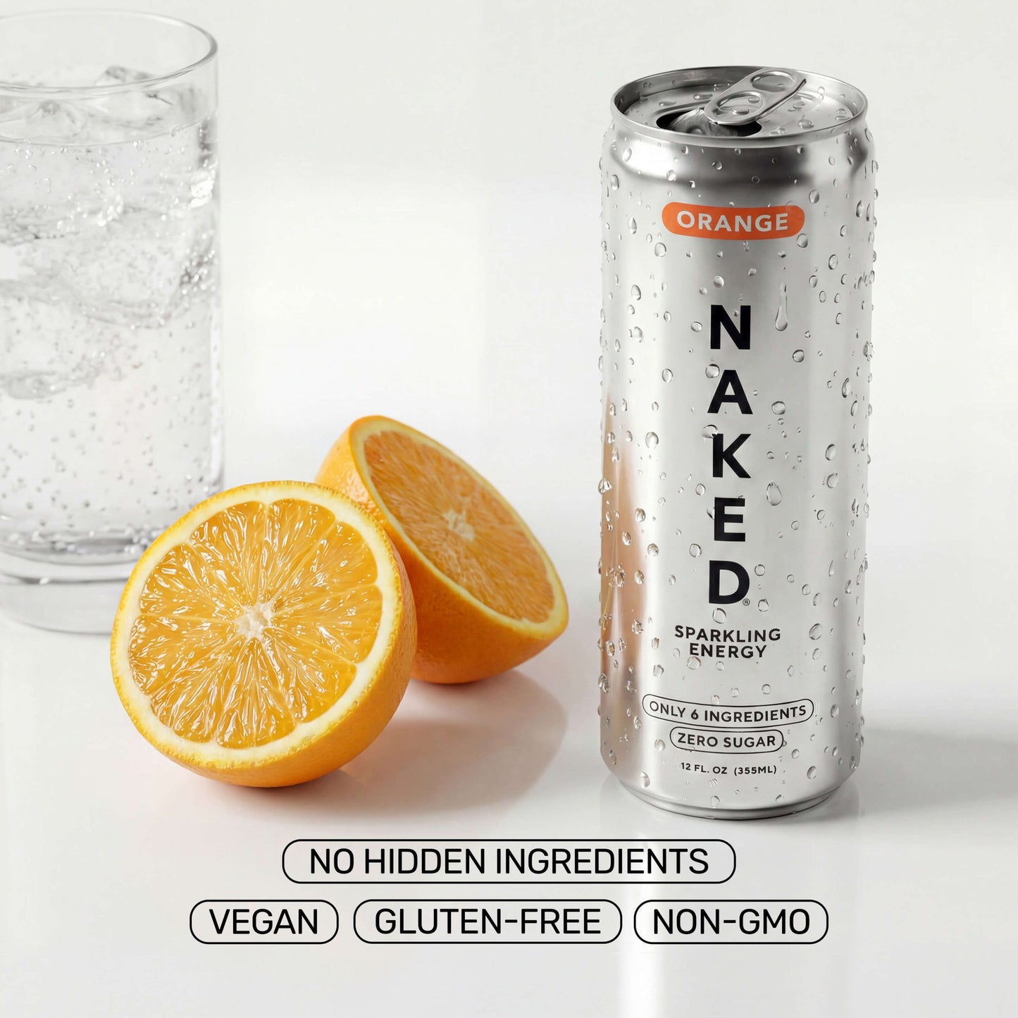 Orange Naked Sparkling Energy - Orange Made for Flexible Nutrition Routines