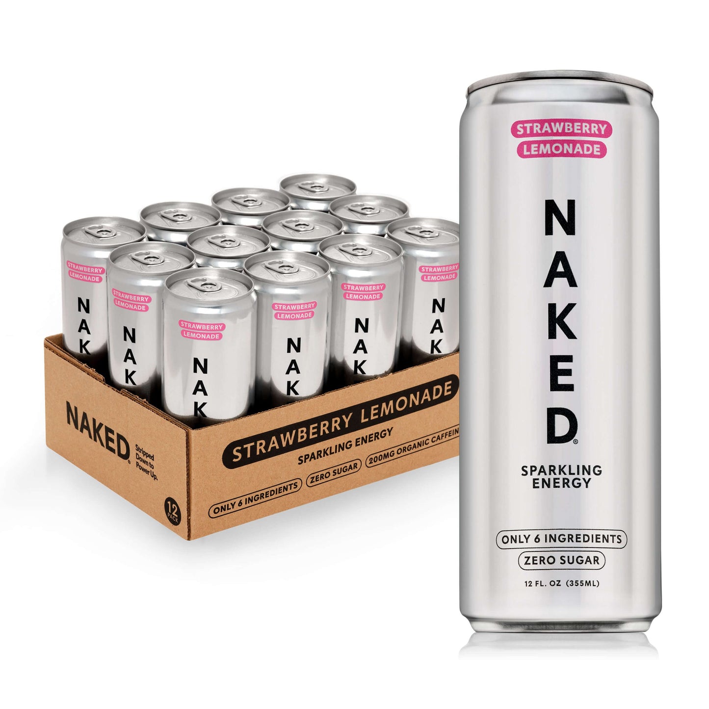 Strawberry Lemonade Naked Sparkling Energy - Strawberry Lemonade Made for Flexible Nutrition Routines