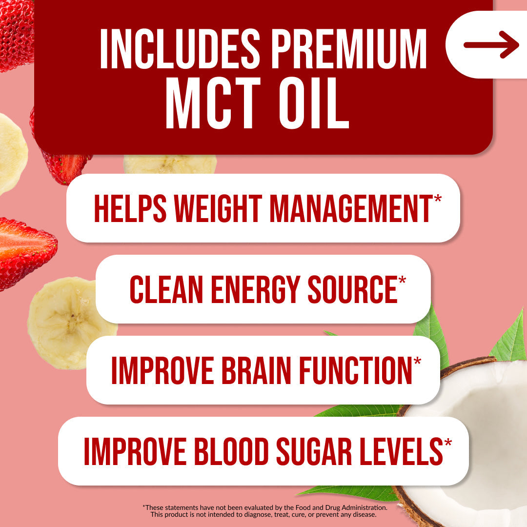Strawberry Banana Protein Shake - Strawberry Banana Made for Flexible Nutrition Routines