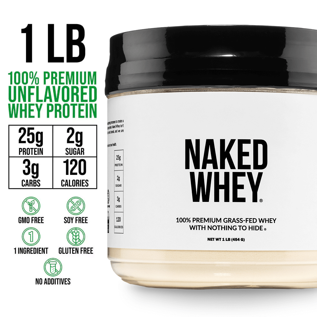 Grass Fed Whey Protein Powder - Unflavored - Compact Size with a Smooth, Versatile Powder Format