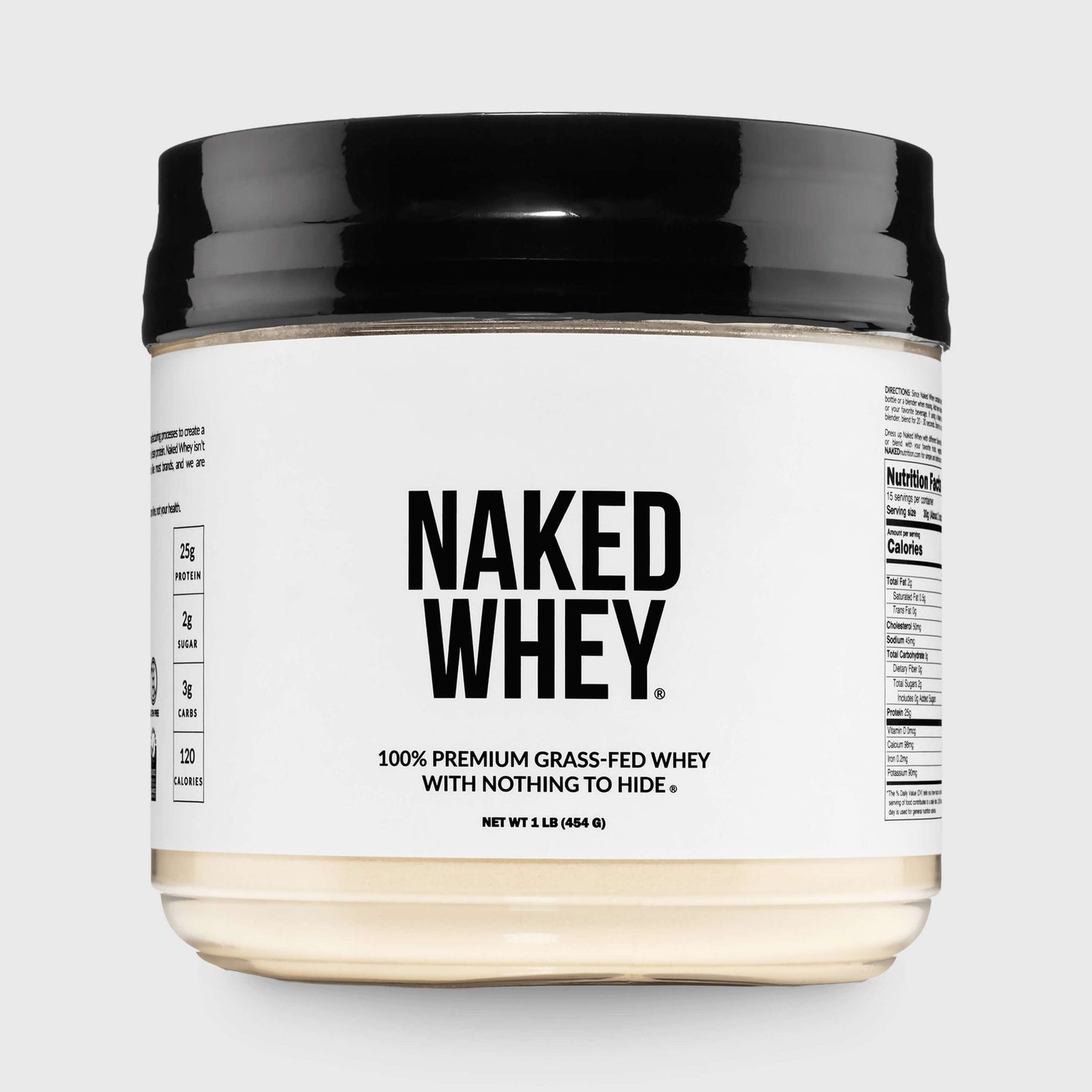 Grass Fed Whey Protein Powder - Unflavored - Compact Size with a Smooth, Versatile Powder Format