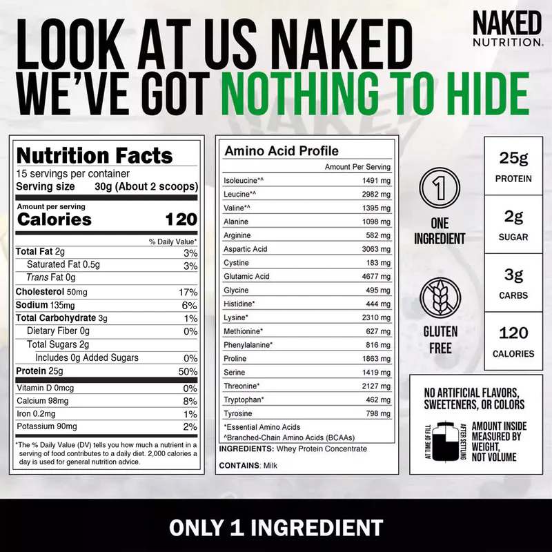 Grass Fed Whey Protein Powder - Unflavored - Compact Size with a Smooth, Versatile Powder Format