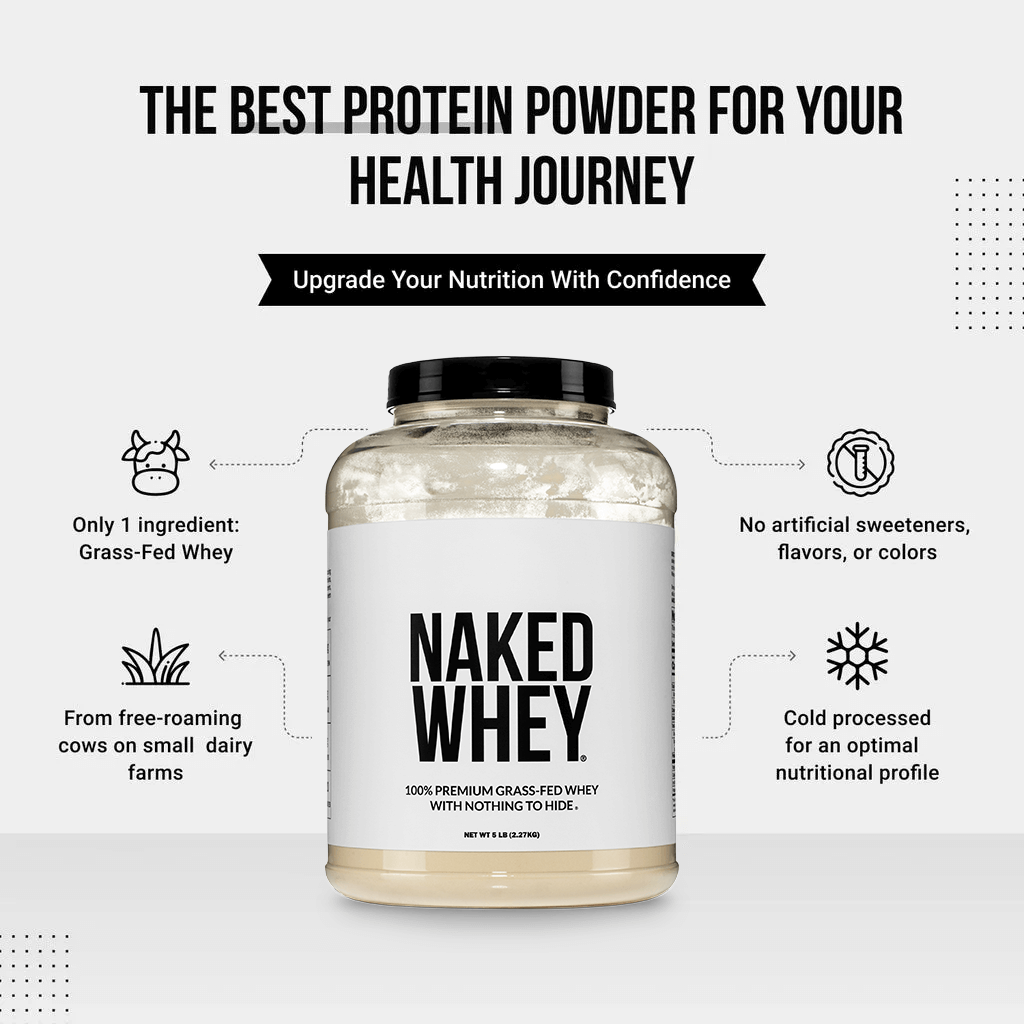 Grass Fed Whey Protein Powder - Unflavored - Bulk Size with a Smooth, Versatile Powder Format