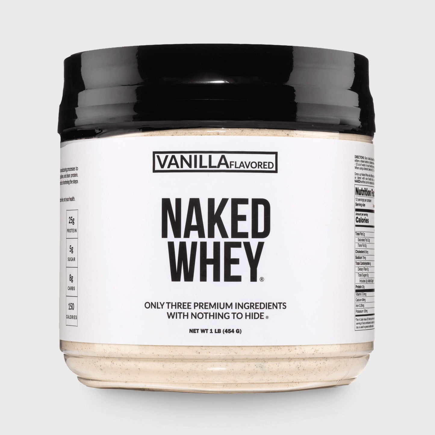 Vanilla Whey Protein Powder 1lb - Vanilla with a Smooth, Versatile Powder Format