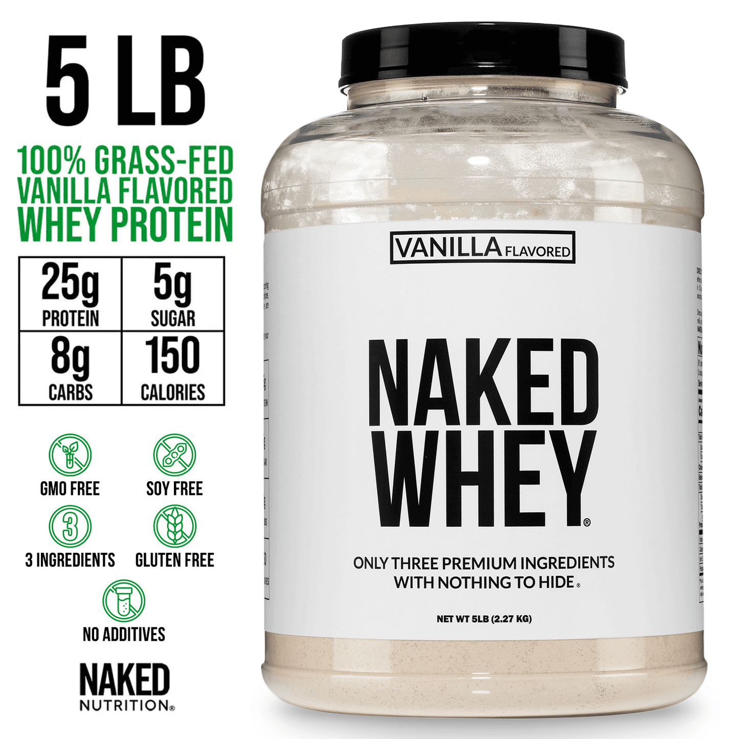 Vanilla Whey Protein Powder - Vanilla - Value Size with a Smooth, Versatile Powder Format