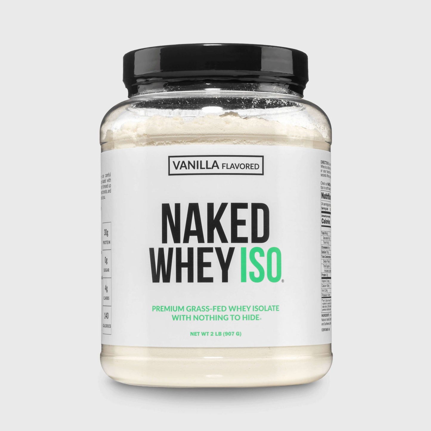 Vanilla Grass-Fed Whey Isolate Protein Powder - Vanilla with a Smooth, Versatile Powder Format