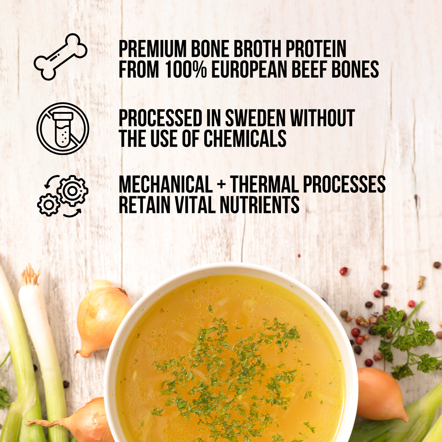 Bone Broth Protein Powder with a Smooth, Versatile Powder Format