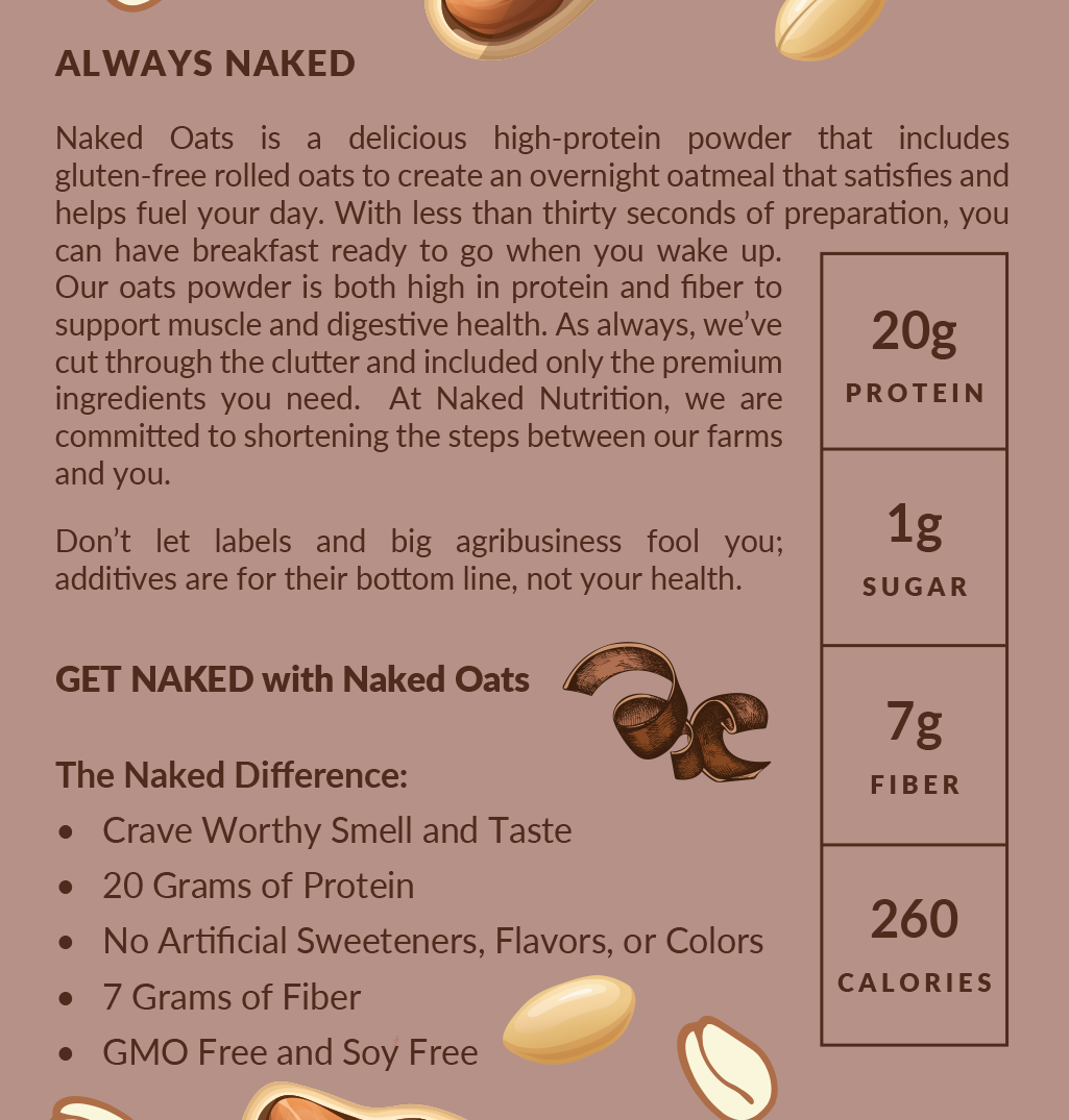 Chocolate Peanut Butter Protein Oats - Chocolate Peanut Butter for Quick Oats at Home or On the Go