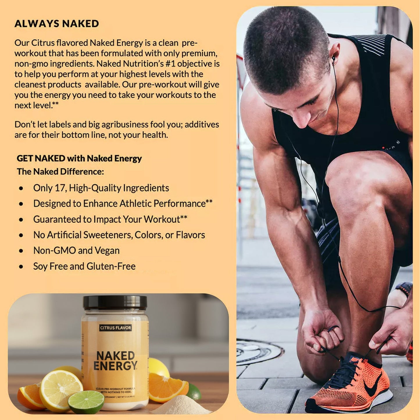 Citrus Pre Workout Supplement - Citrus Made for Everyday Active Routines