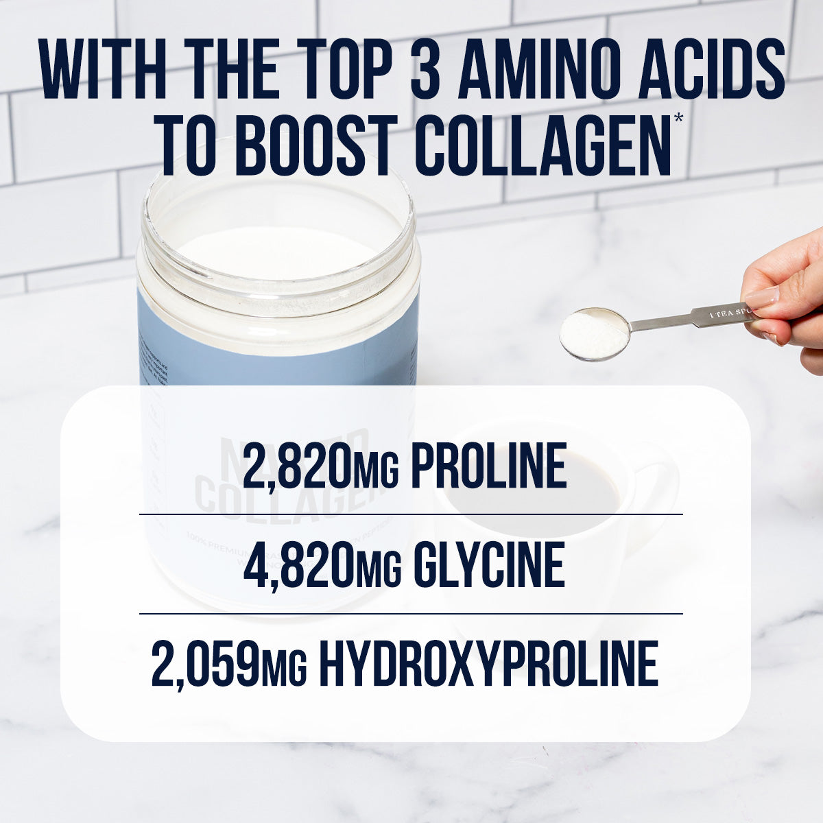 Chocolate Collagen Peptides with Hyaluronic Acid - Chocolate Advanced Collagen Peptides Made for Simple Daily Mixing Routines
