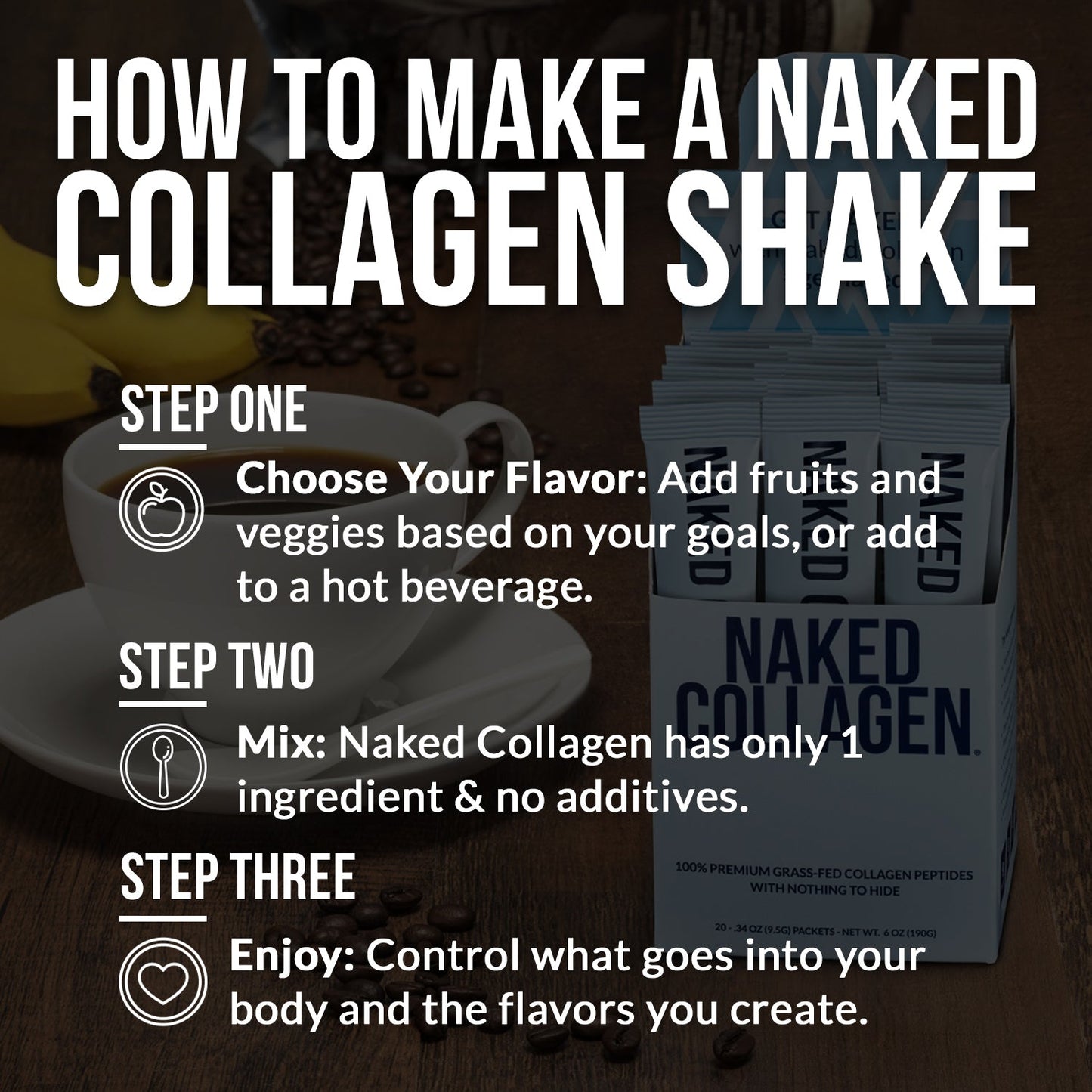 Collagen Peptides Packets - Stick Packs Made for Simple Daily Mixing Routines