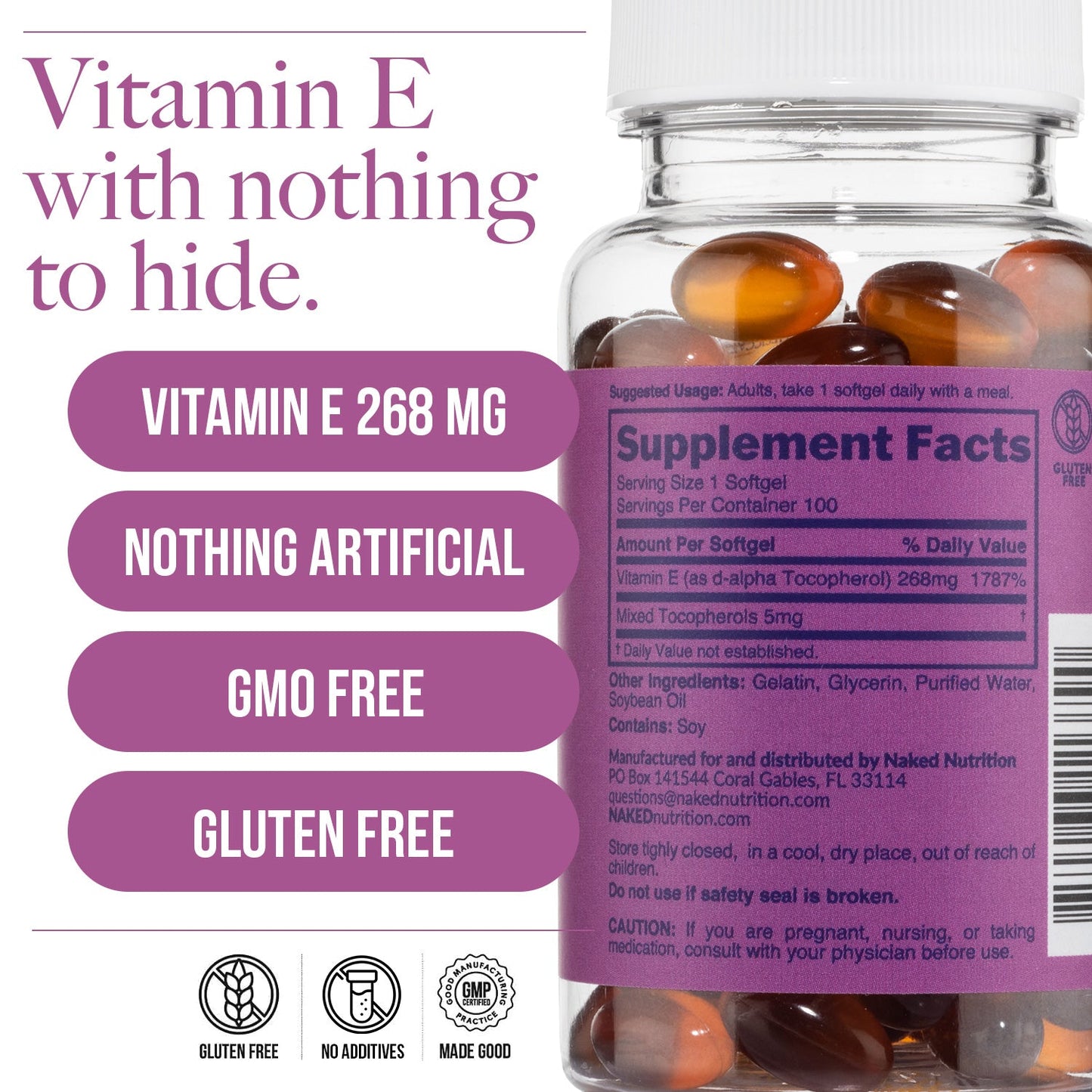 Daily Vitamin E Supplement - Vitamin E for Easy Everyday Supplement Use