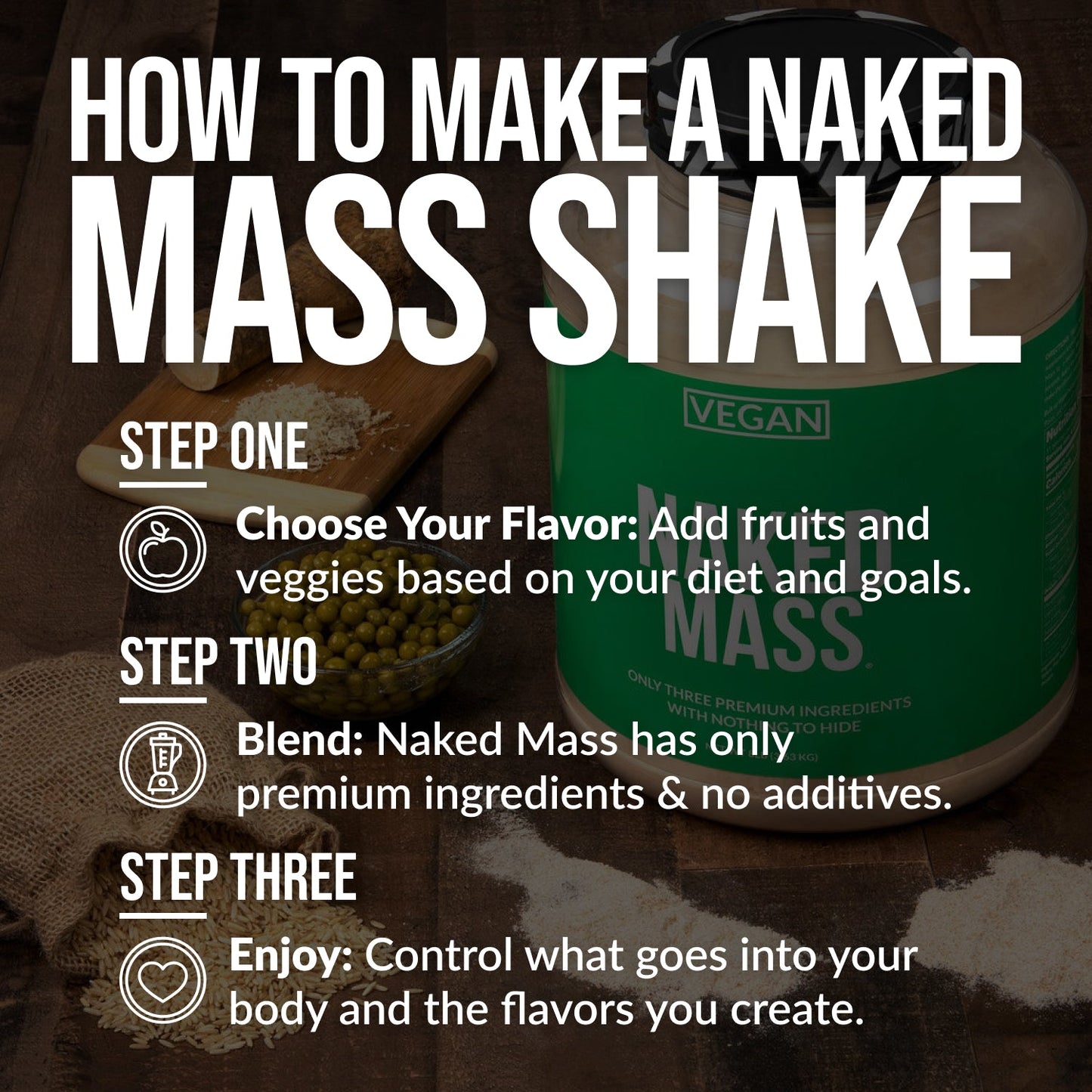 Double Chocolate Vegan Mass Gainer Supplement - Double Chocolate (Vegan) for Smooth Shakes and Everyday Nutrition