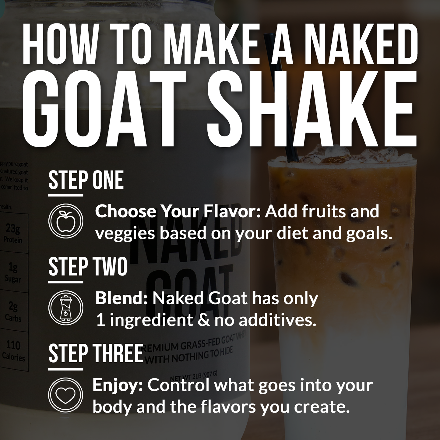 Vanilla Goat Whey Protein Powder - Vanilla with a Smooth, Versatile Powder Format