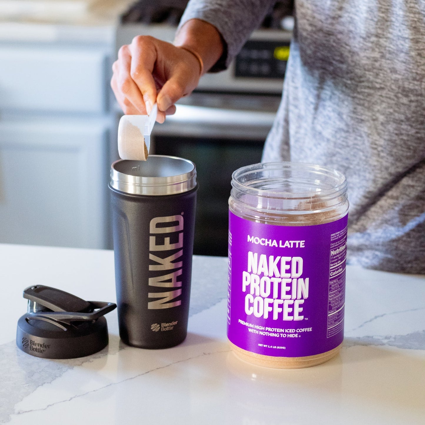 Mocha Latte Protein Iced Coffee - Mocha Latte Made for Refreshing Coffee Protein Drinks