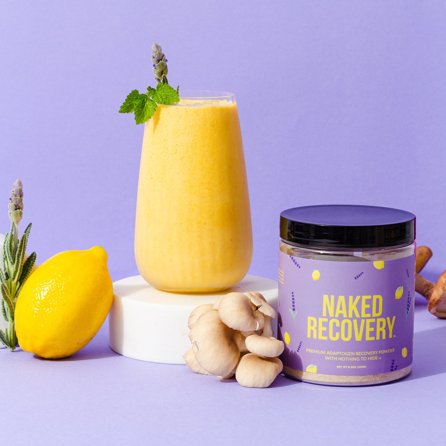 Mushroom Blend Supplement with Tart Cherry & Lemon Balm for Simple Preparation and Everyday Use