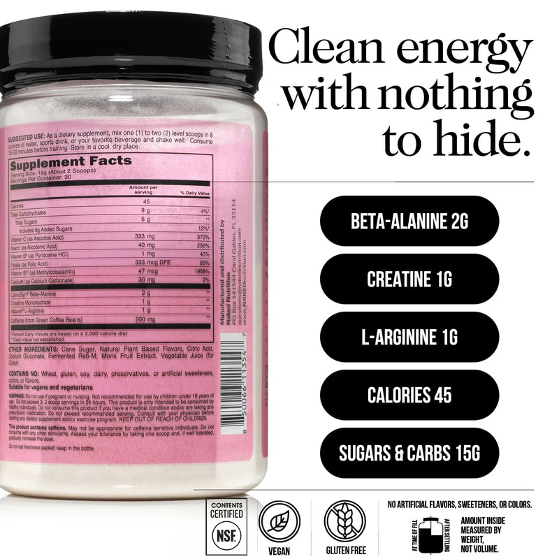 Strawberry Lemonade Pre Workout Supplement - Strawberry Lemonade Made for Everyday Active Routines