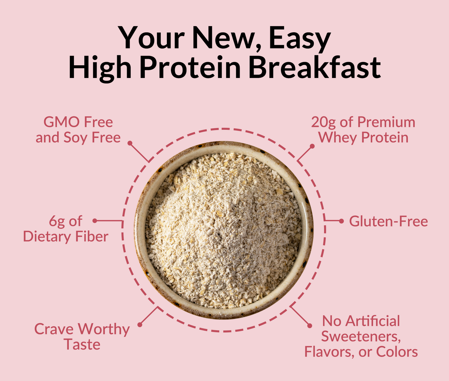 Strawberry Cream Protein Oats - Strawberry Cream for Quick Oats at Home or On the Go