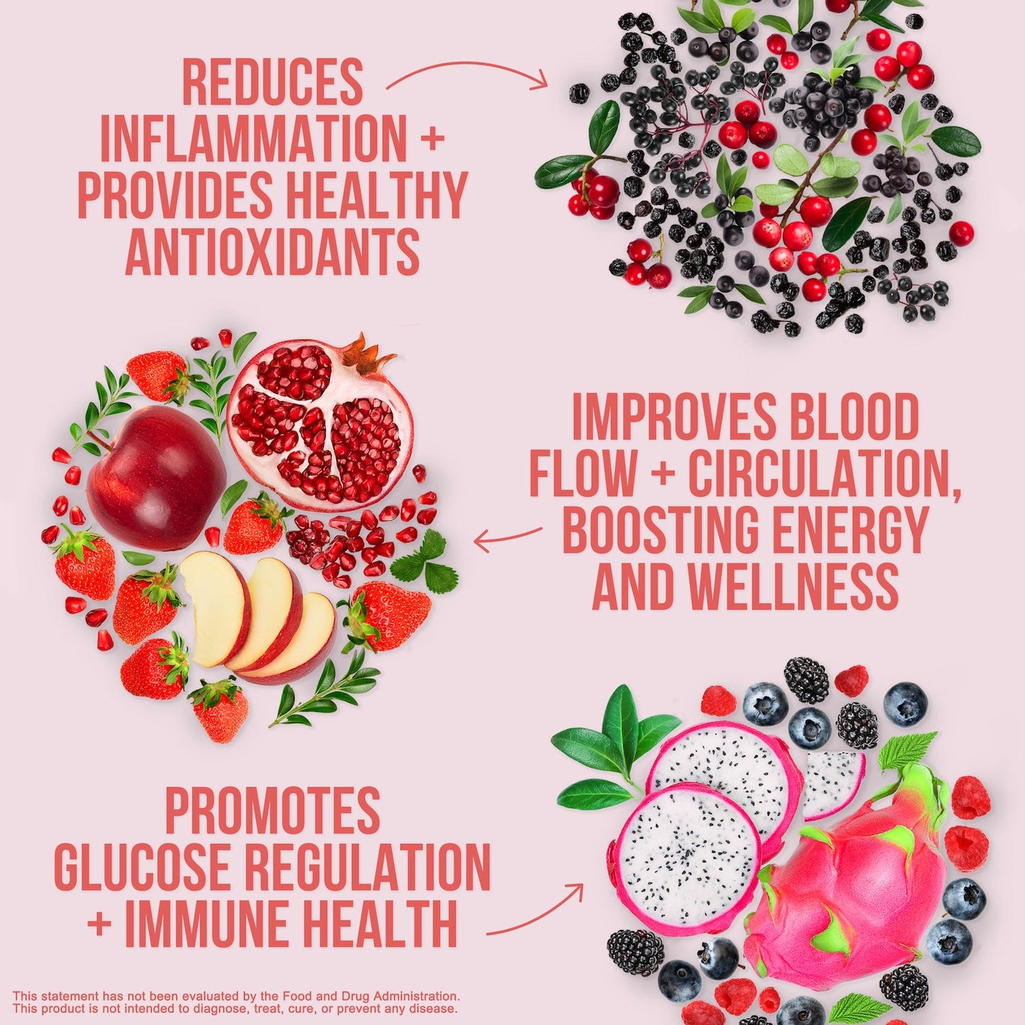 Red Fruit & Vegetable Blend Powder for Simple Preparation and Everyday Use