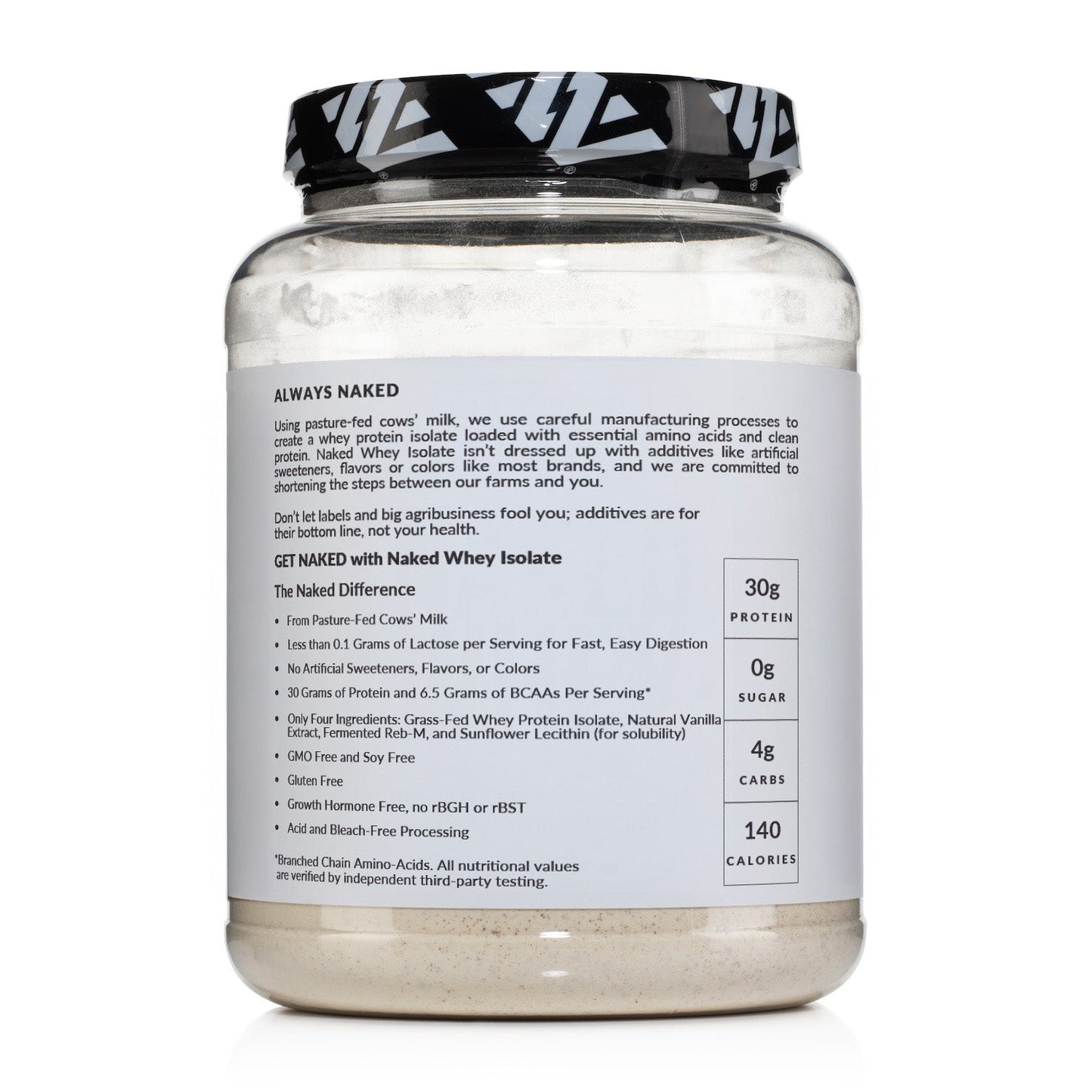 Vanilla Grass-Fed Whey Isolate Protein Powder - Vanilla with a Smooth, Versatile Powder Format