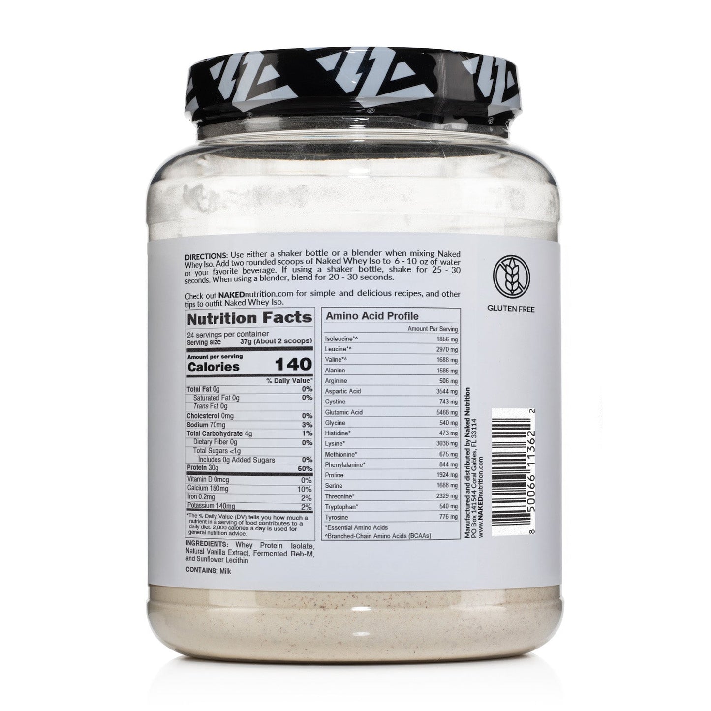 Vanilla Grass-Fed Whey Isolate Protein Powder - Vanilla with a Smooth, Versatile Powder Format