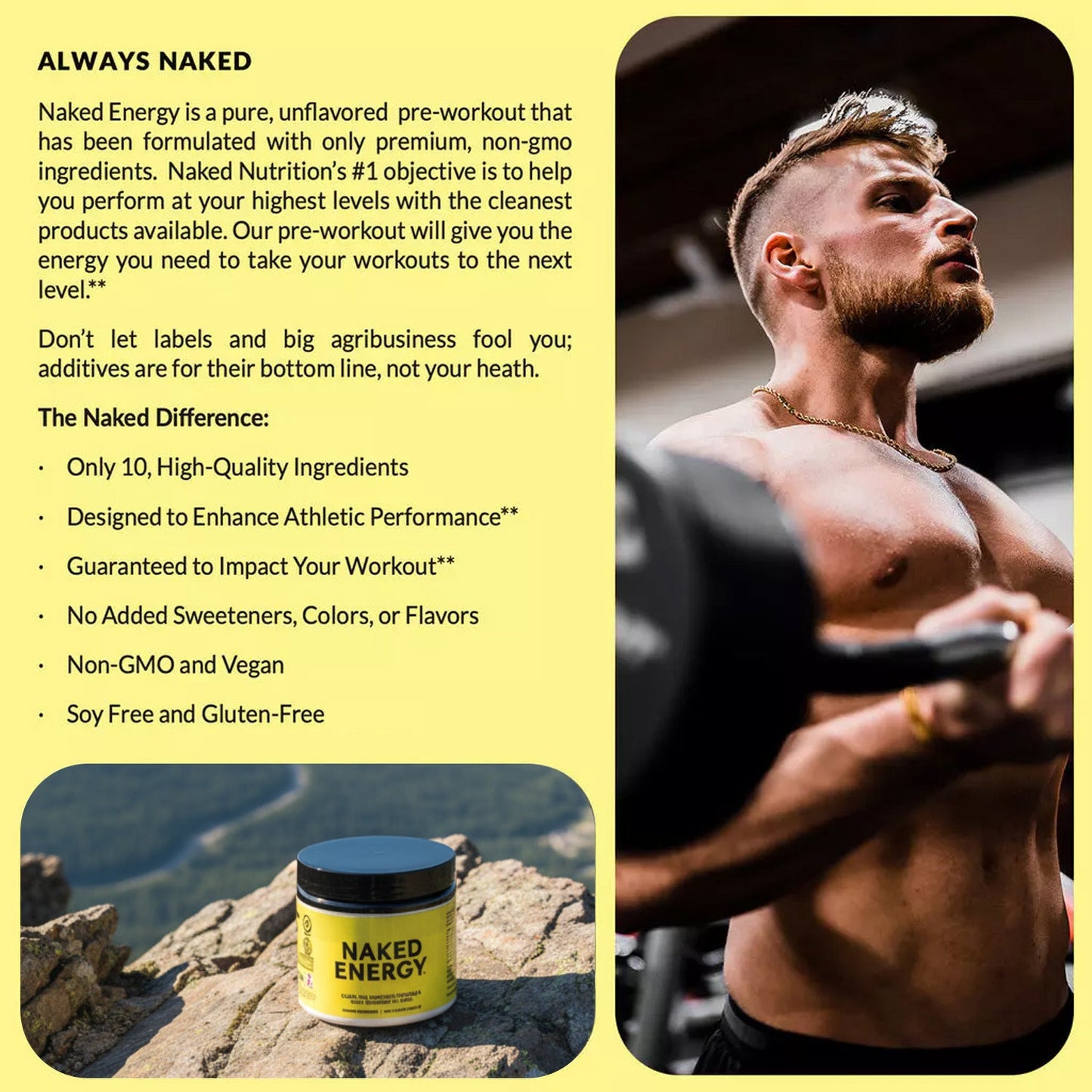 Pre Workout Supplement - Unflavored Made for Everyday Active Routines