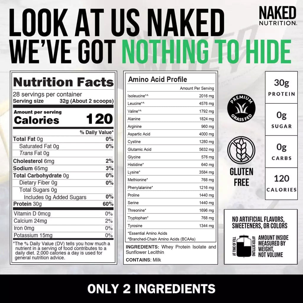 Grass Fed Whey Isolate Protein Powder - Unflavored with a Smooth, Versatile Powder Format